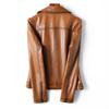 Women's Sheepskin Leather Motorcycle Jacket - Korean Style 2025 Spring/Autumn Outerwear