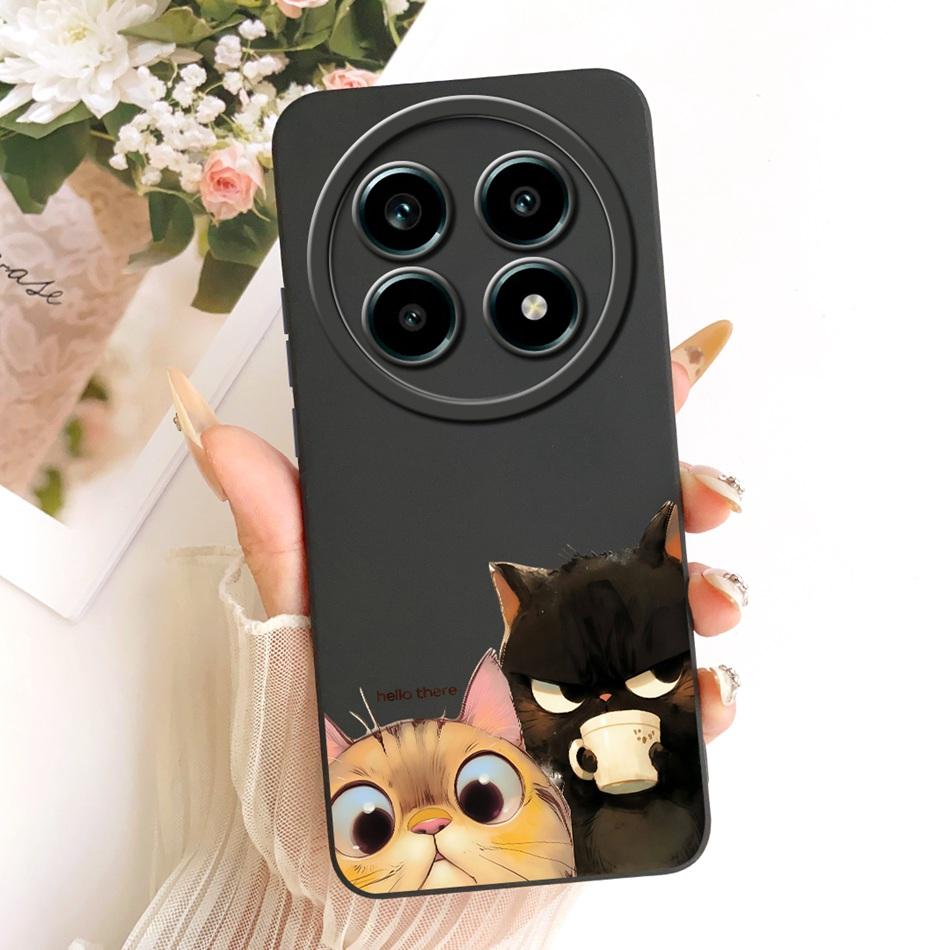For Realme 13 Pro 13Pro+ Cute Cat Flower Cartoon Phone Case For Realme 13Pro Plus 5G Shockproof Soft Silicone Covers Bumpers