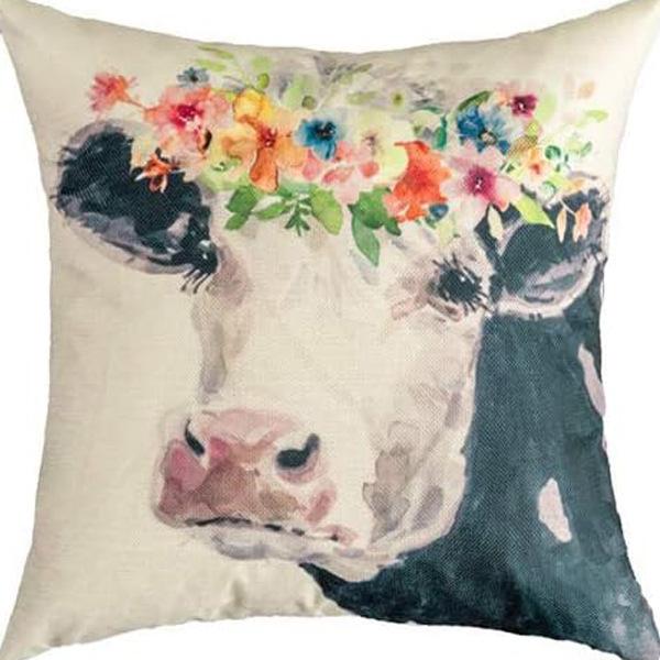 New Creative Cartoon Farmhouse Cow Animal Pillow Case Home Decoration Living Room Car Cushion