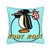 Noot Noot Poszewki na kwadratową poduszkę Pingu Pinga Pokrowiec na poduszkę z pingwinem Dekoracyjna poszewka na poduszkę do domu 18"x18"