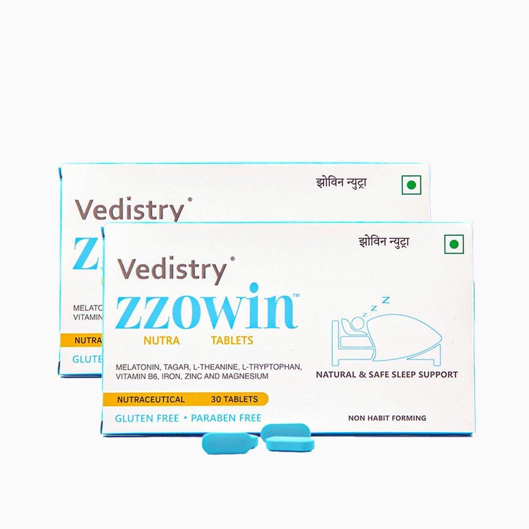 

Zzowin Sleep Support Tablets 5mg Melatonin | Deep Restful Sleep Aid | 30 Tablets x Pack of 2 | Fast Sleep & Relaxation Formula