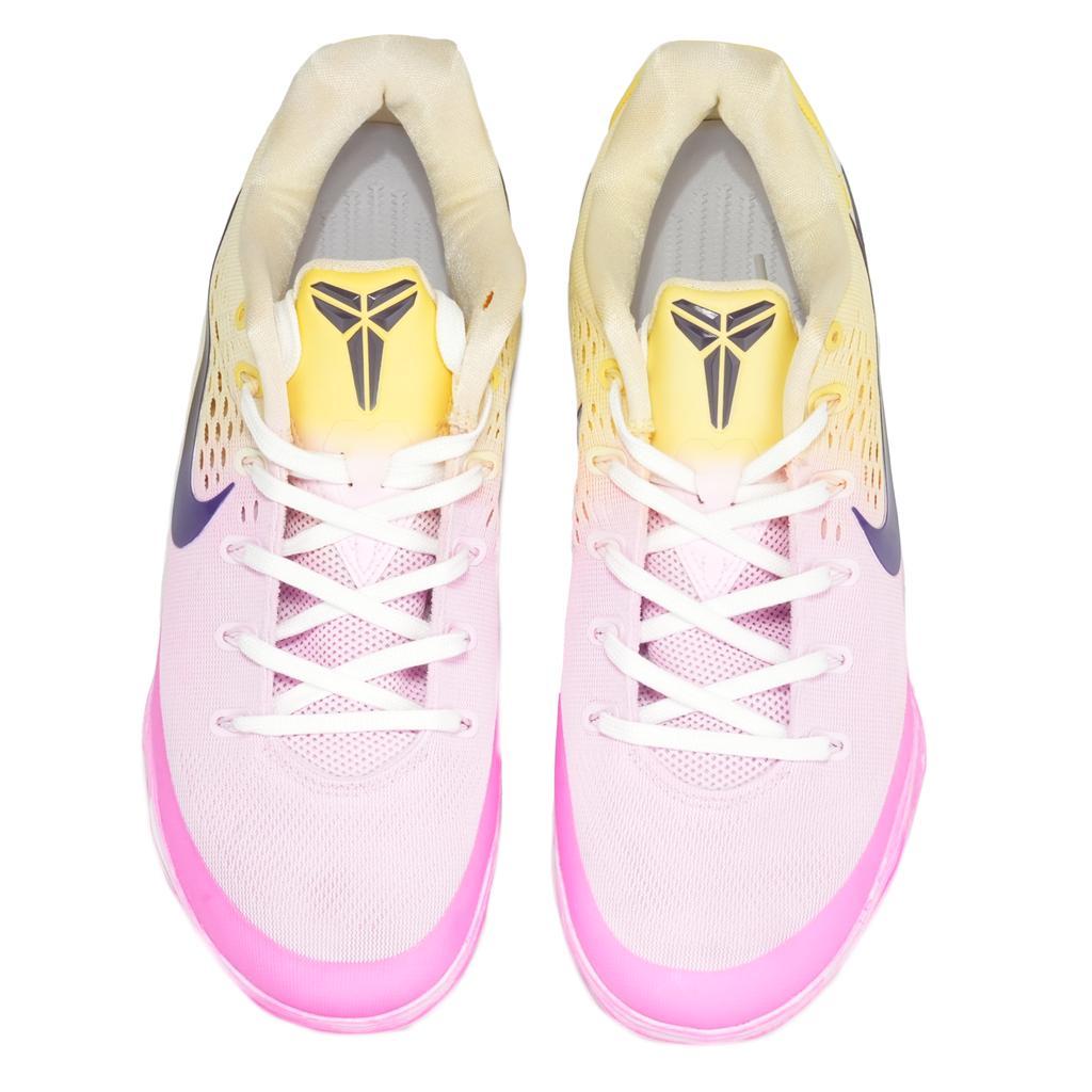 Nike Kobe 9 Cushioning Abrasion-Resistant Cushioning, Wear Resistant Low-Top Basketball Shoes Unisex Pink Yel IH1401-100(Team-9)-Random packaging bags