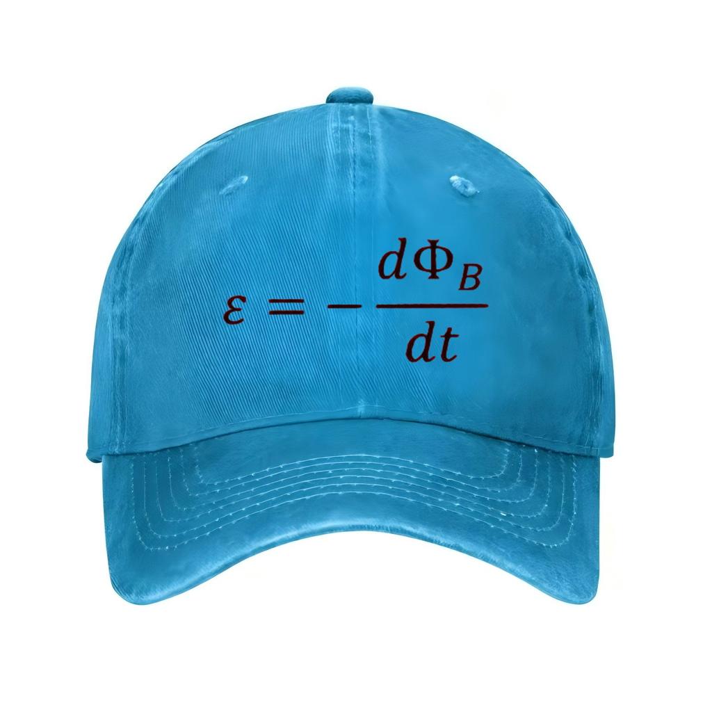 Faradays Law Electromagnetic Induction Formula Baseball Cap Physics Students STEM Scholars Adjustable Dad Hat