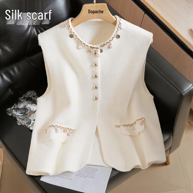 

Женский вязаный жилет с круглым вырезом One Size