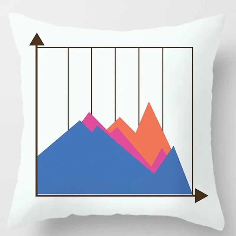 

Мода Классическая Квадратная Подушка Геометрия, Треугольный Узор. Чехол на подушку для дивана в гостиной, чехол для подушки 66x66cm бордовый