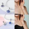 Girl Original Metal Charms Azure Zircon Circular Demon'S Eye Infinity Sun Pendant Fit Bangle Fine Gift Make your own Accessory Accessory Elegant