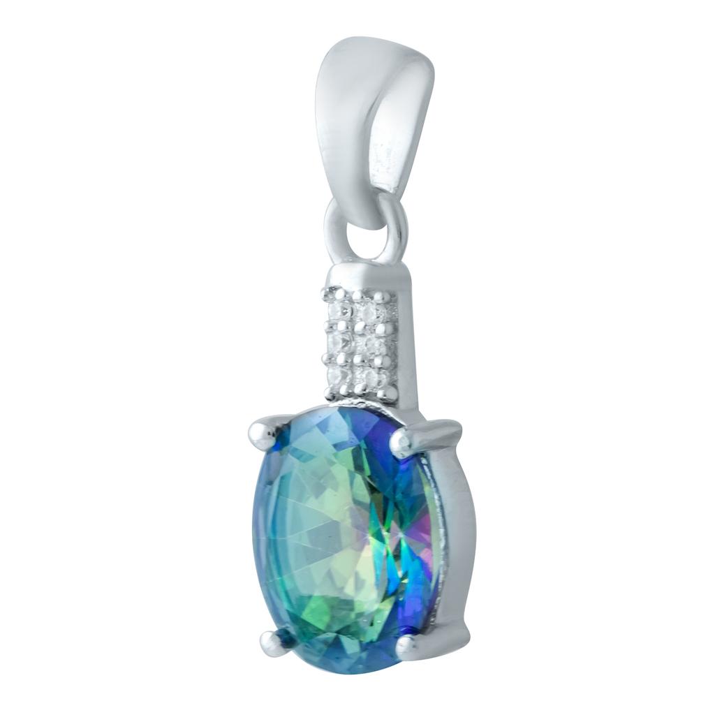 Silver Pendant with Mystic Topaz 1.685ct (1912362)