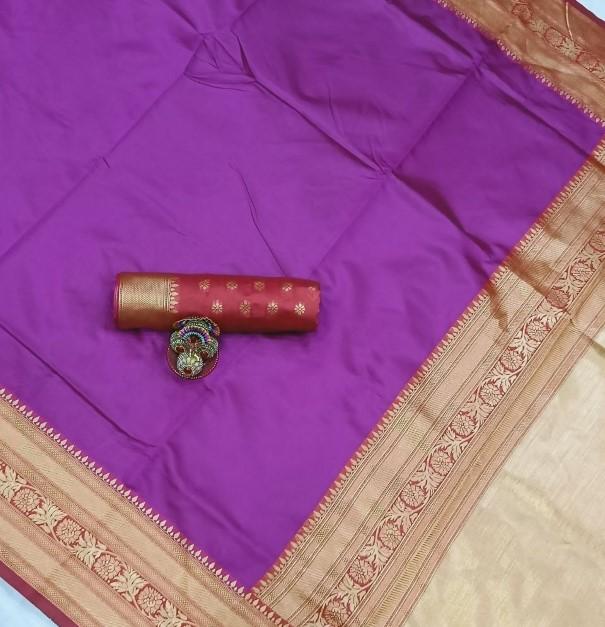 Piękny złoty Jari z nowym designem, miękkim jedwabnym sari Lichi