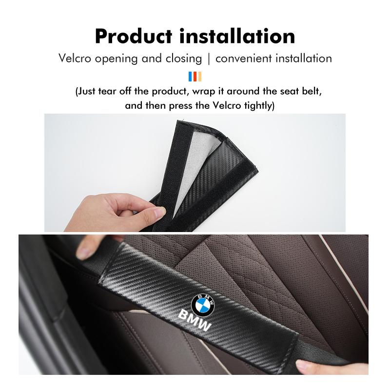 2pcs Car Seat Belt Shoulder Protection Pad Accessories For BMW M 1 3 4 5 6 7 Series M3 M6 F01 F02E34 E36 E70 F10 X6 X1