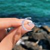 Crescent Moon Star Diamond Crystal Open Rings for Women Bridal Wedding Engagement Fashion Jewelry