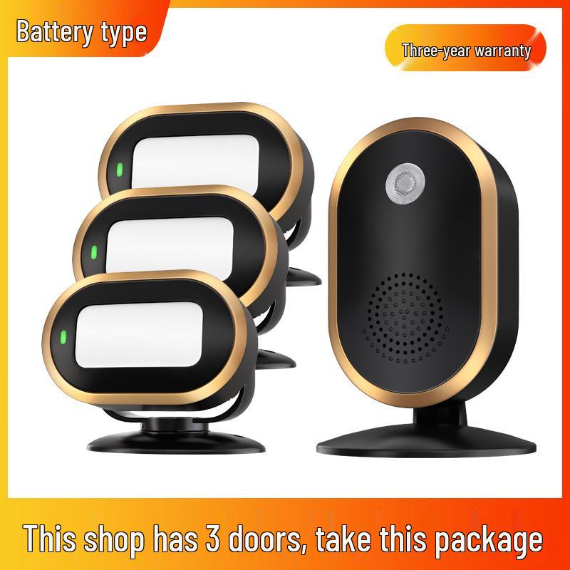 Sensor Store Entrance Alert: Welcomer Anti-theft Alarm and Split Doorbell for Supermarkets.