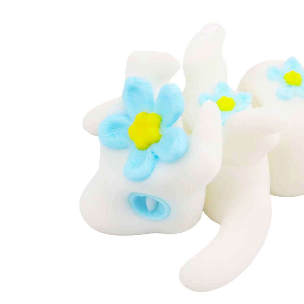 3D Printed Mini Flower Dragon Model, Creative Multi-Color Cute Sculpture Desktop Decoration, Collectible Gift