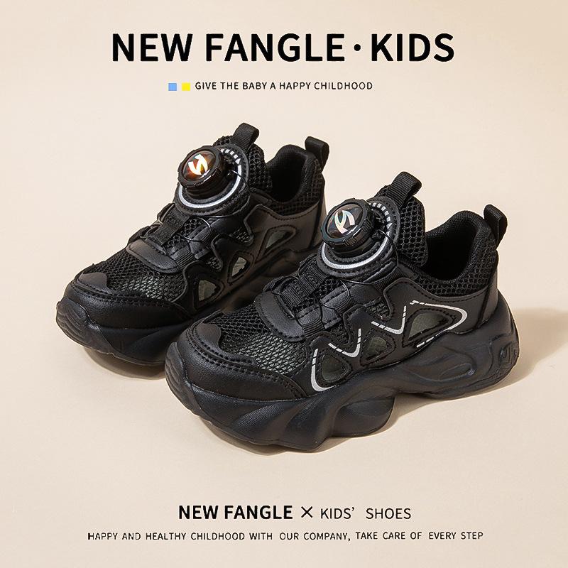 Male and female students mesh breathable 2025 summer new soft-soled children's sports small white single mesh shoes hollow dad shoes