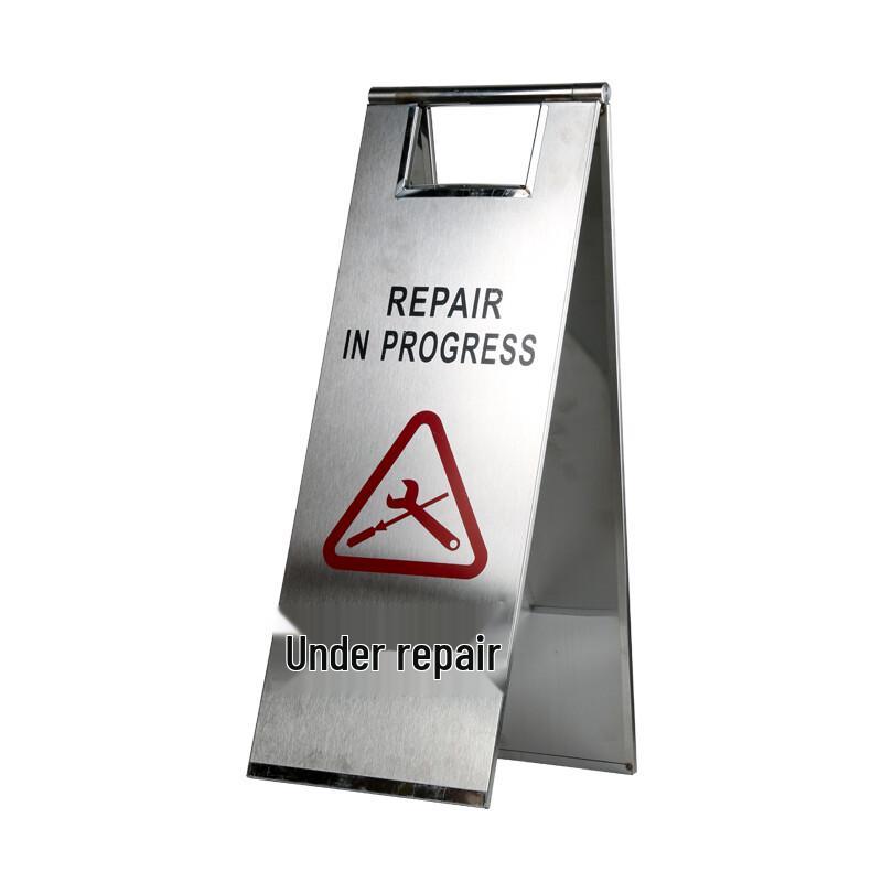XINGGONG Foldable Stainless Steel A-Frame Warning Sign