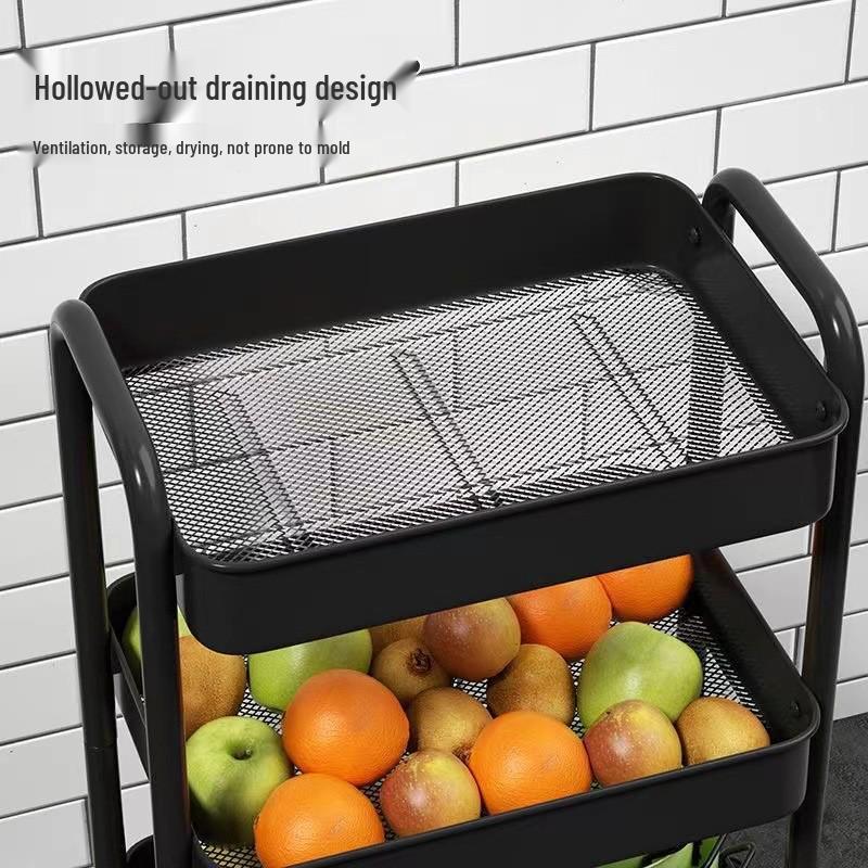 Mehrschichtiger Rollwagenständer: Mobile Aufbewahrungslösung für Küche, Schlafzimmer, Badezimmer oder Kinderzimmer