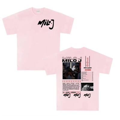 Rapper Milo J 166 Tour 2025 Album T Shirts Men Retro High Quality Short Sleeve T-shirts Oversized 100% T-Shirt Streetwear