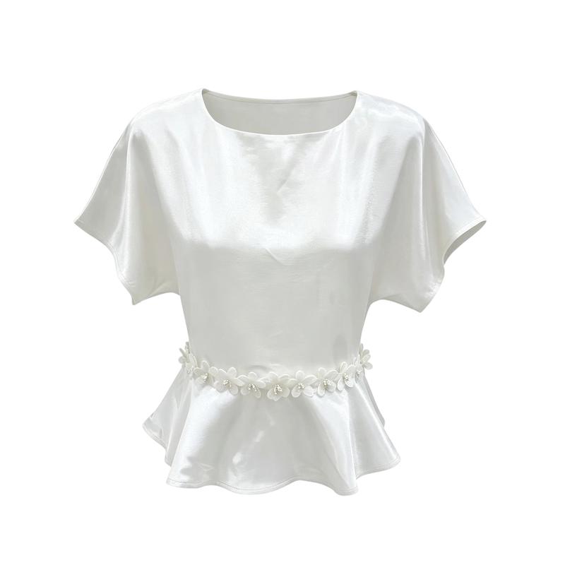 La Chapelle Ruffle Short Sleeve T-Shirt M