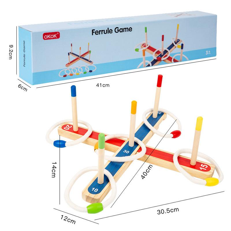 

Rope Kids Wooden Loop Toss Toy For Preschool Focus And Cognitive Training