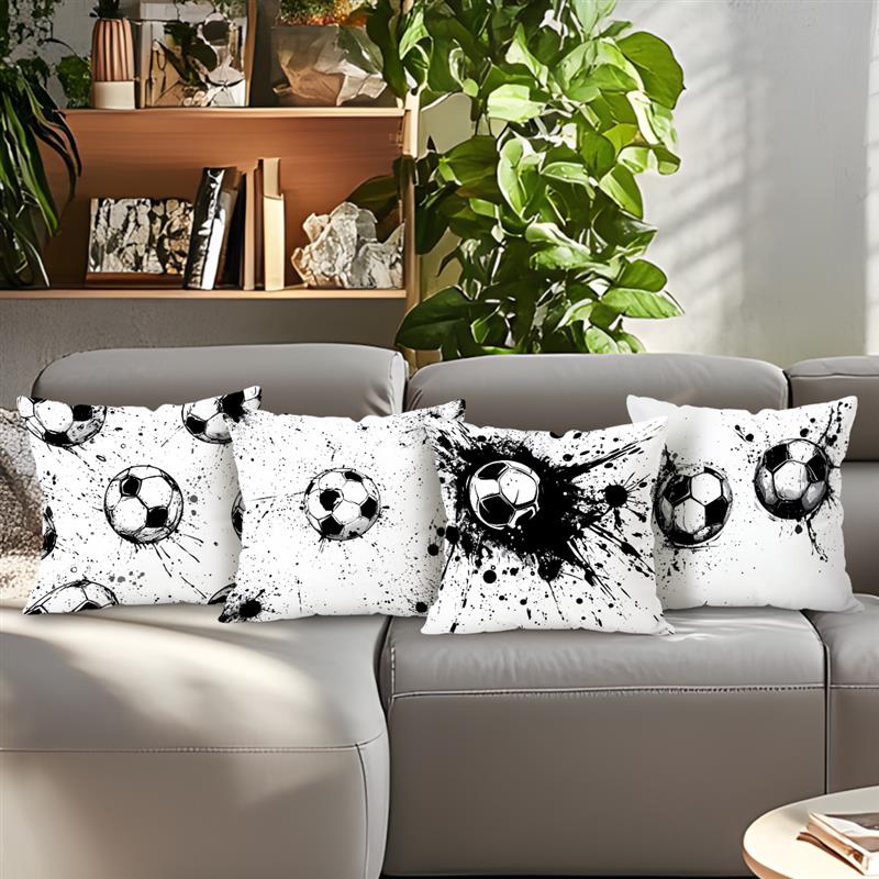 Football Soccer Cushions Pillowcase Printed Polyester 45X45Cm Throw Pillow Cover Decorative Sofa Cushion Pillowslip Home Decor