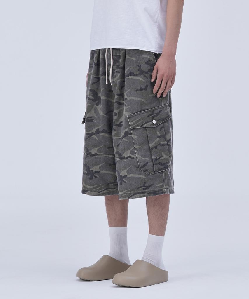 Peulojegteusseuli Signature Cargo Bermuda Pants [Beige Camo]_Hb2183
