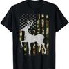 Whitetail Buck Deer Hunting Shirt American Vintage USA Flag T-Shirt