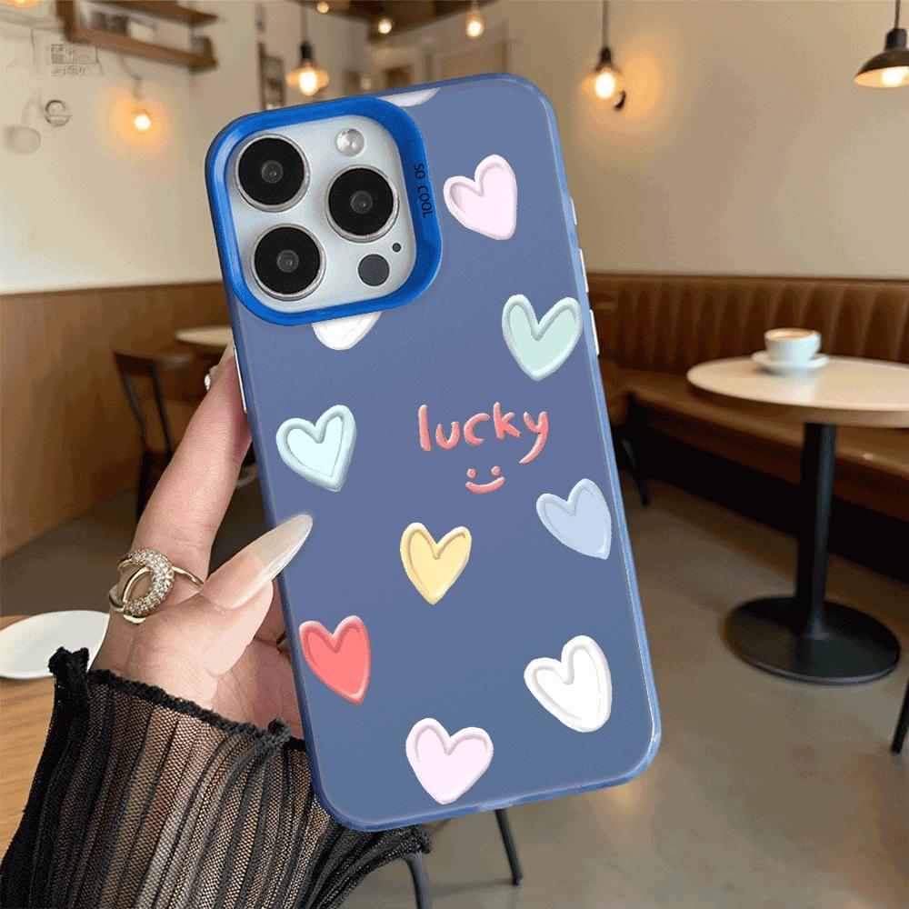 Lucky Pastel Hearts Phone Case for Redmi Note 15 14 13 12 11 10 9 Pro Plus Anti-Scratch Premium Hard Cover