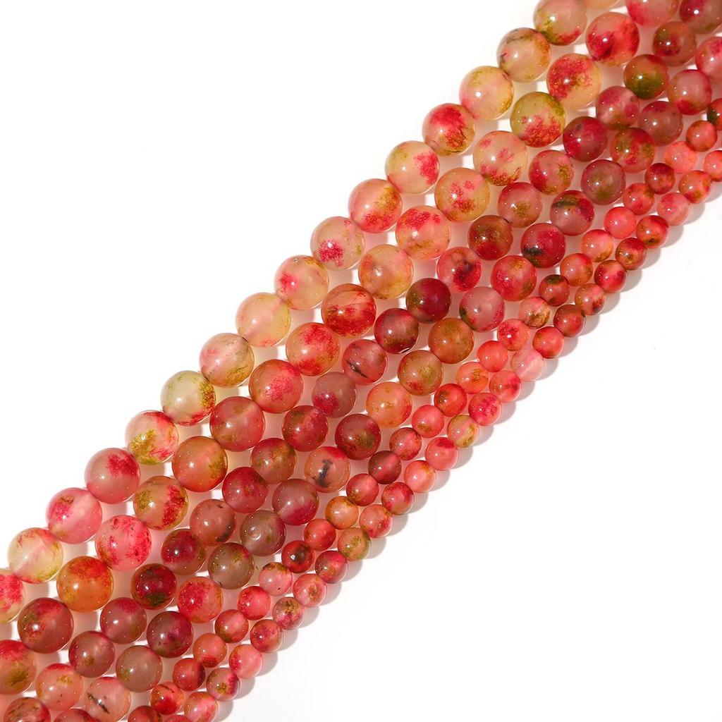 6-10mm/35-60 sztuk Naturalny kwiat śliwy Jadeitowe koraliki do tworzenia biżuterii DIY Bransoletka Naszyjnik