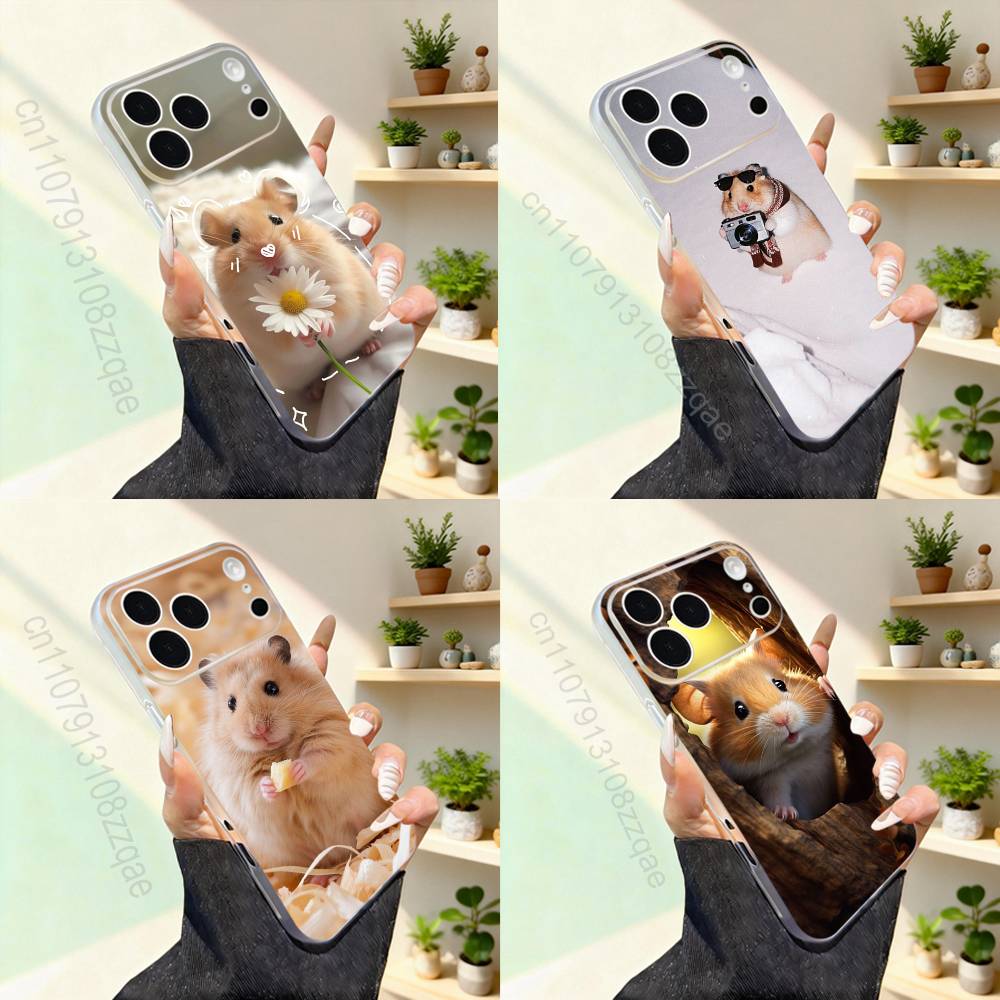 Animal Pet Hamster Cute Phone Case For iPhone 17,16,15,14,13,12,11,Pro,Max,Plus,Mini,SE4,E Magnetic For Magsafe Wireless