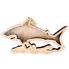Starfishs Shape Seashells Display Box with Clear Acrylic Front Wood Seashells Holders for Shark Teeth Small Shadows Box