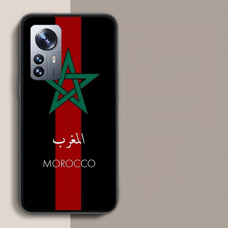 Morocco Flag Soccer Phone Case For Xiaomi Mi 13 12T Poco F7 Pro 14 Ultra 15 Pro 12X 12 9 8 Lite 5G 11T 11i 10 10T Pro Capa Co