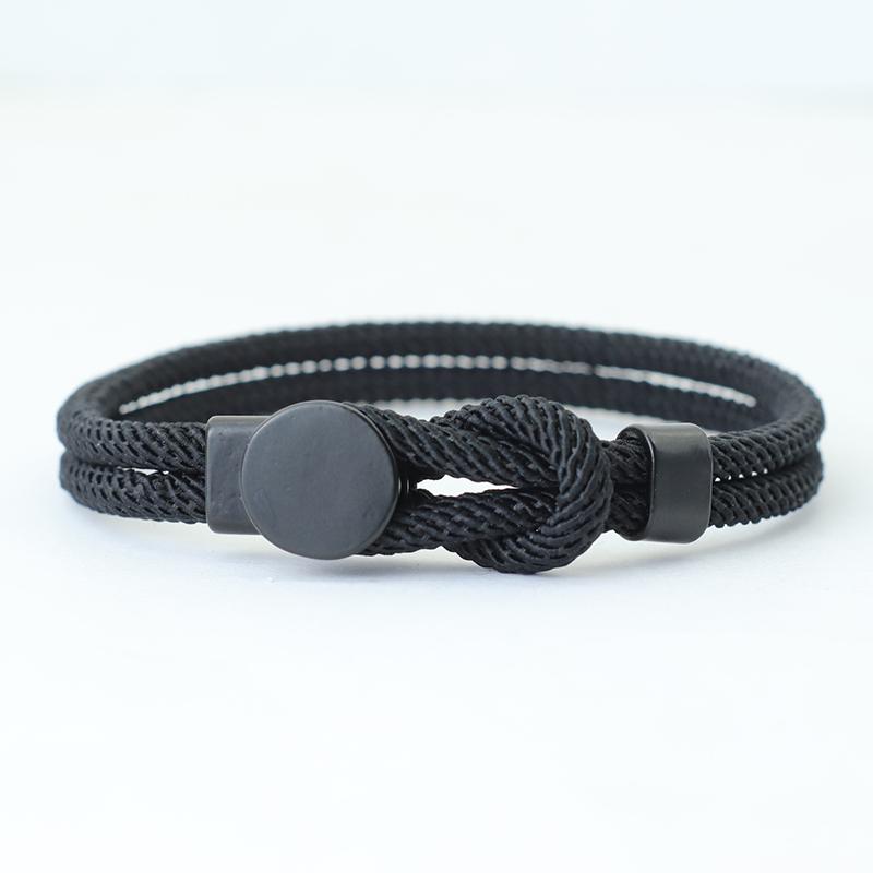 New Novel Men Rope Bracelet Double Layer 4mm Nylon Cord Chain Braclet 3 Sizes Lucky Red Thread Pulseria Gift For Him Accessories