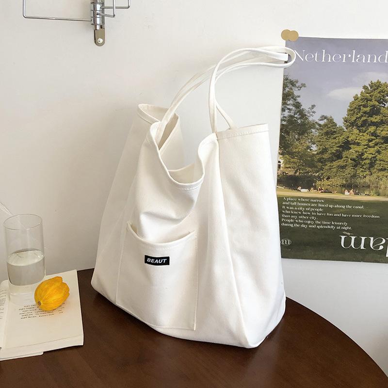 Large-capacity shoulder bag women's nylon versatile portable leisure student class tote bag bag cloth bag lazy wind
