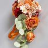 Artificial Rose Faux Bouquet for Bohemian Farmhouse Wedding Champagne Bridal Bouquet Wedding Props