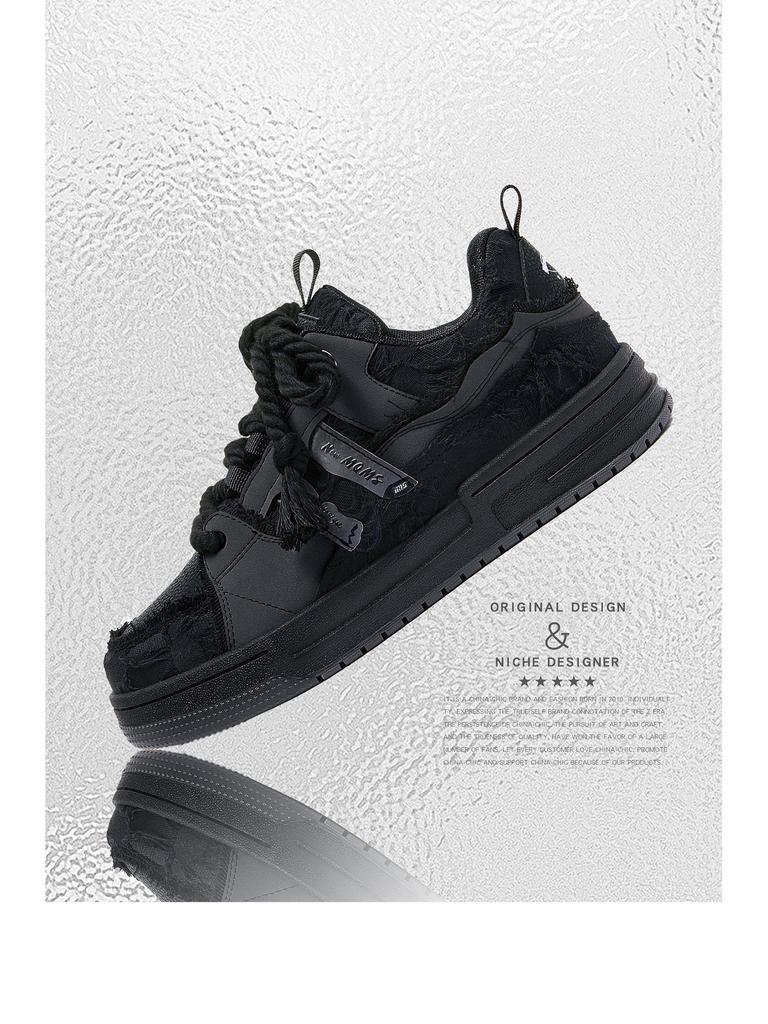 Black Knight Trendy Casual Sneakers - Unisex Style