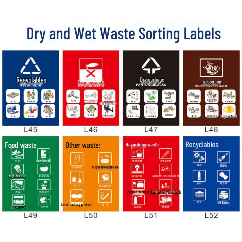Waste Classification Decal Set