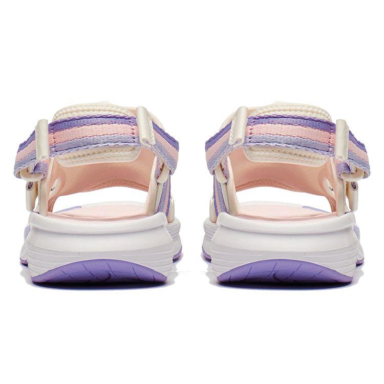 Li Ning Youth  Childrens Sports Trend Shock Absorption Rebound Lightweight Non-Slip Sandals Kids Sandals Off-White Sweet-Apricot YKUT034-2