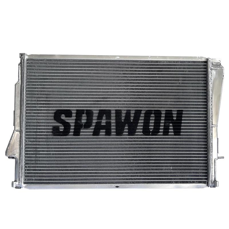 3 Rows SPAWON Full Aluminum Car Radiator For 2001-2006 BMW M3 E46 Coupe 3.2L L6 Manual MT 2627 OEM 17102228941