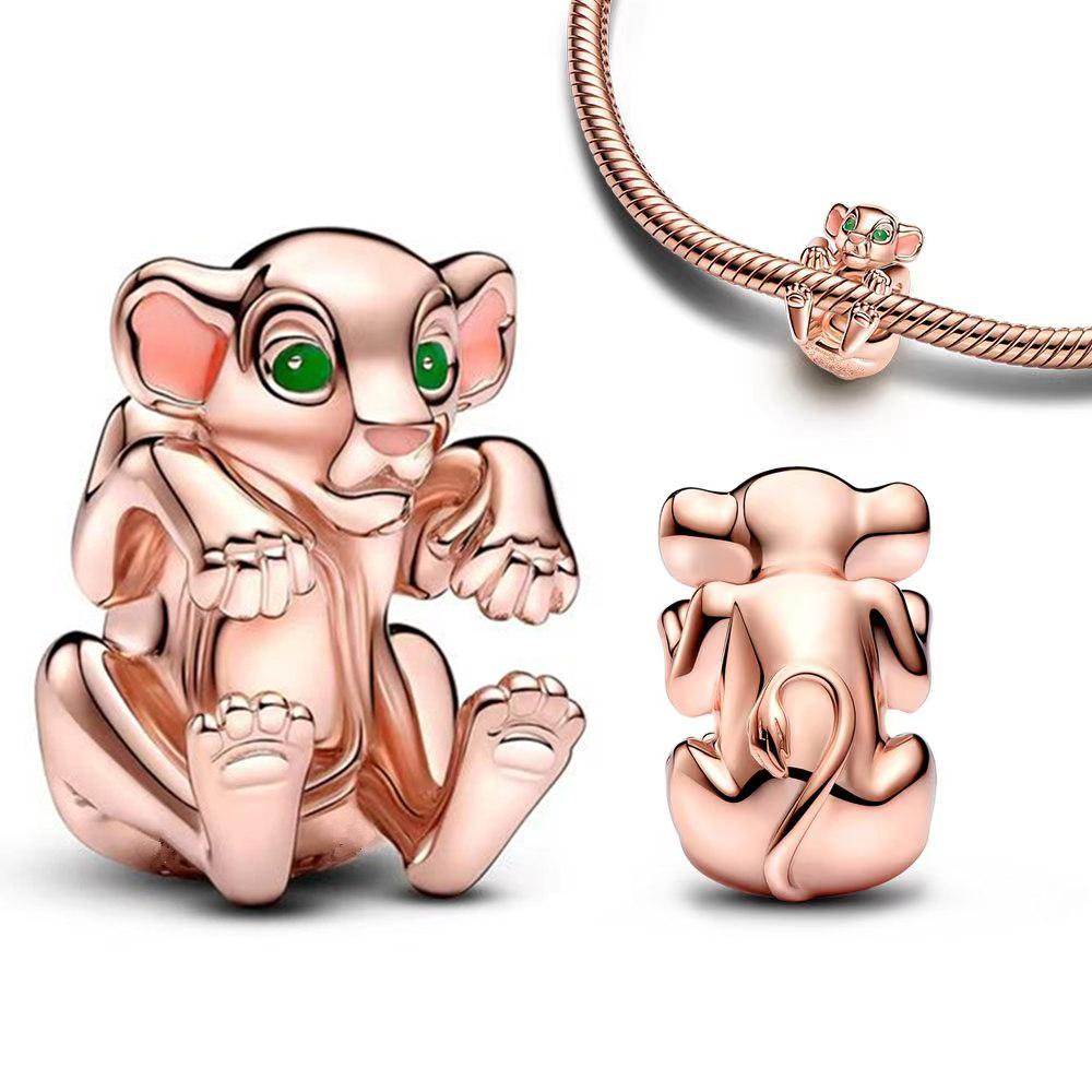Серия Lion из стерлингового серебра 925 пробы подходит для Pandora Charms, оригинальный браслет из серебра 925 пробы для изготовления ювелирных изделий