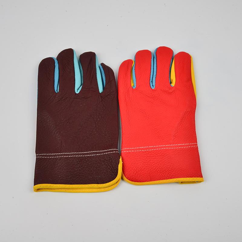 Heat-Resistant Cowhide Leather Welding Gloves - Soft, Wear-Resistant Protection for High-Temperature Handling