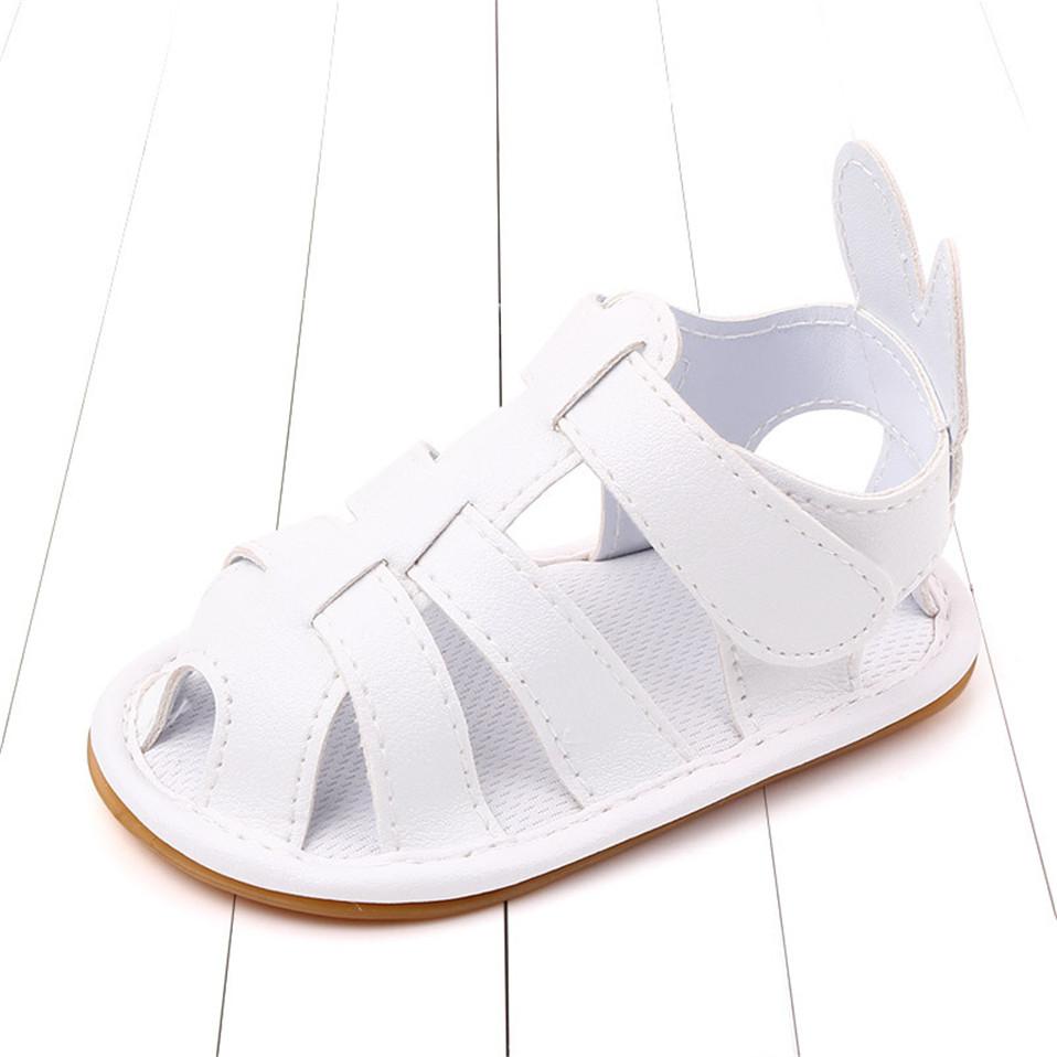 

Новое поступление, обувь из искусственной кожи для маленьких мальчиков, повседневная обувь для новорожденных, дышащие сандалии на мягкой подошве для малышей 13cm (5.12 in) белый