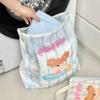 Cute Cartoon Cat Puppy Zippered Mesh Laundry Bags Anti-deformation Anti-Winding Protective Washing Bag Breathable Laundry Care