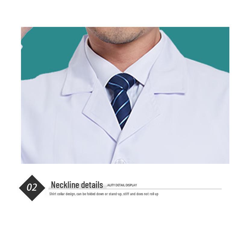 Yiyayun Unisex White Lab Coat