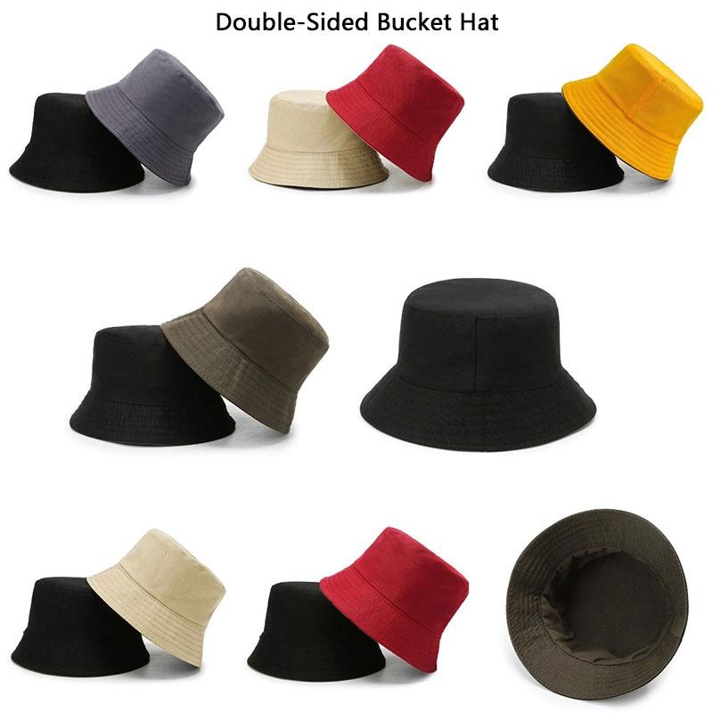 Unisex Oversize Cotton Bucket Hat For Big Head, Double Sided Design For Sun Protection And Breathability, Available In Multiple Colors