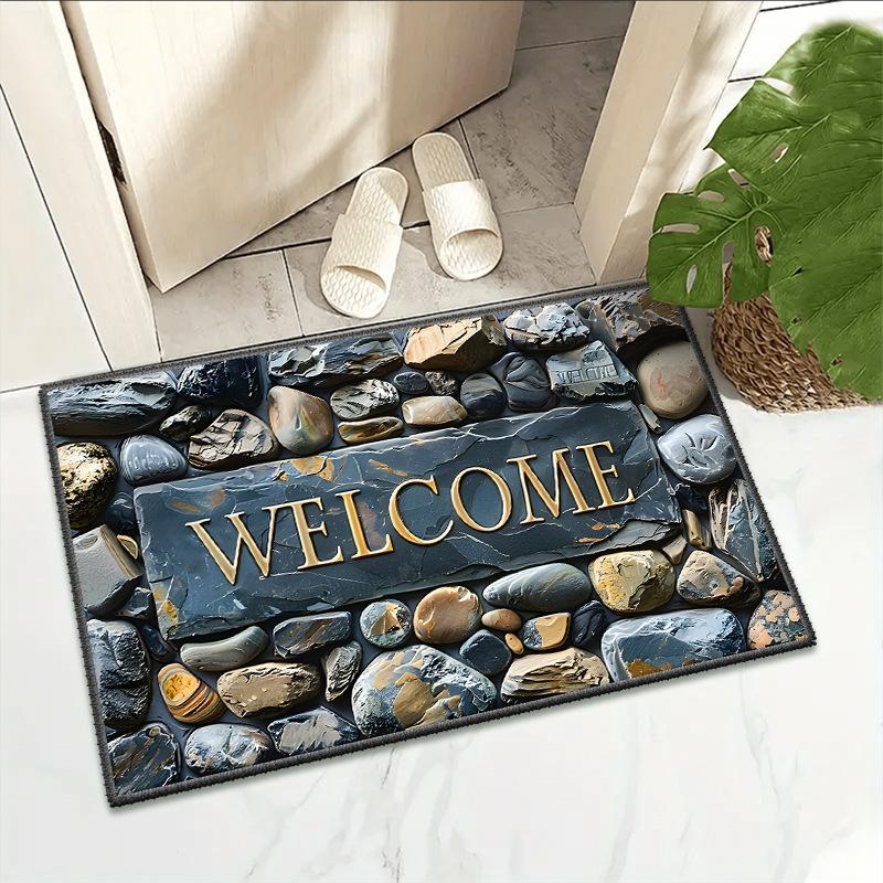 Pattern Welcome Door Mat Anti Slip Floor Mat Indoor and Outdoor Entrance Carpet Home Decoration Skid Resistant Carpet