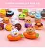 Bread Doughnut Plastic Emoji Toy Car With Pullback Action For Kids Gift And Interactive Play