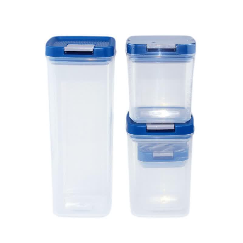 4-Piece Drainable Plastic Refrigerator Food Storage Container Set