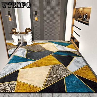 Modern Square Geometric Entrance Door Mat Home Luxury Decoration Carpet for Living Room Non-slip Bathroom Mat Hallway Long Mat