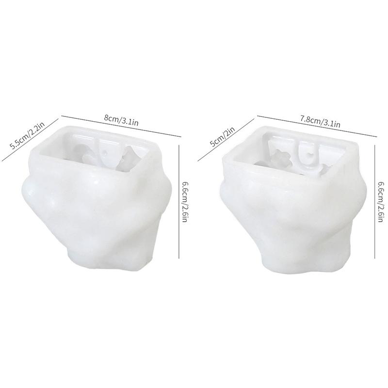 WTEMPO Creative Christmas-House-Shaped Silicone Molds Christmas Candle/Resin Liquid Handicrafts Making Molds Christmas Festival Decorations DIY Molds