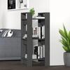 VidaXL Bookcase-Room Divider Grey 41x35x91 Cm Solid Pine 813861