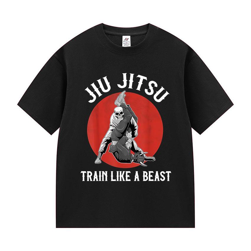 Jew-Jitsu Jewish Judo Karate Funny Meme Print T Shirt Men's Clothing Vintage Oversized T Shirts Fashion High Quality Cotton Tees